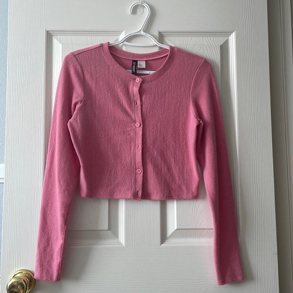 Pink button up long sleeve